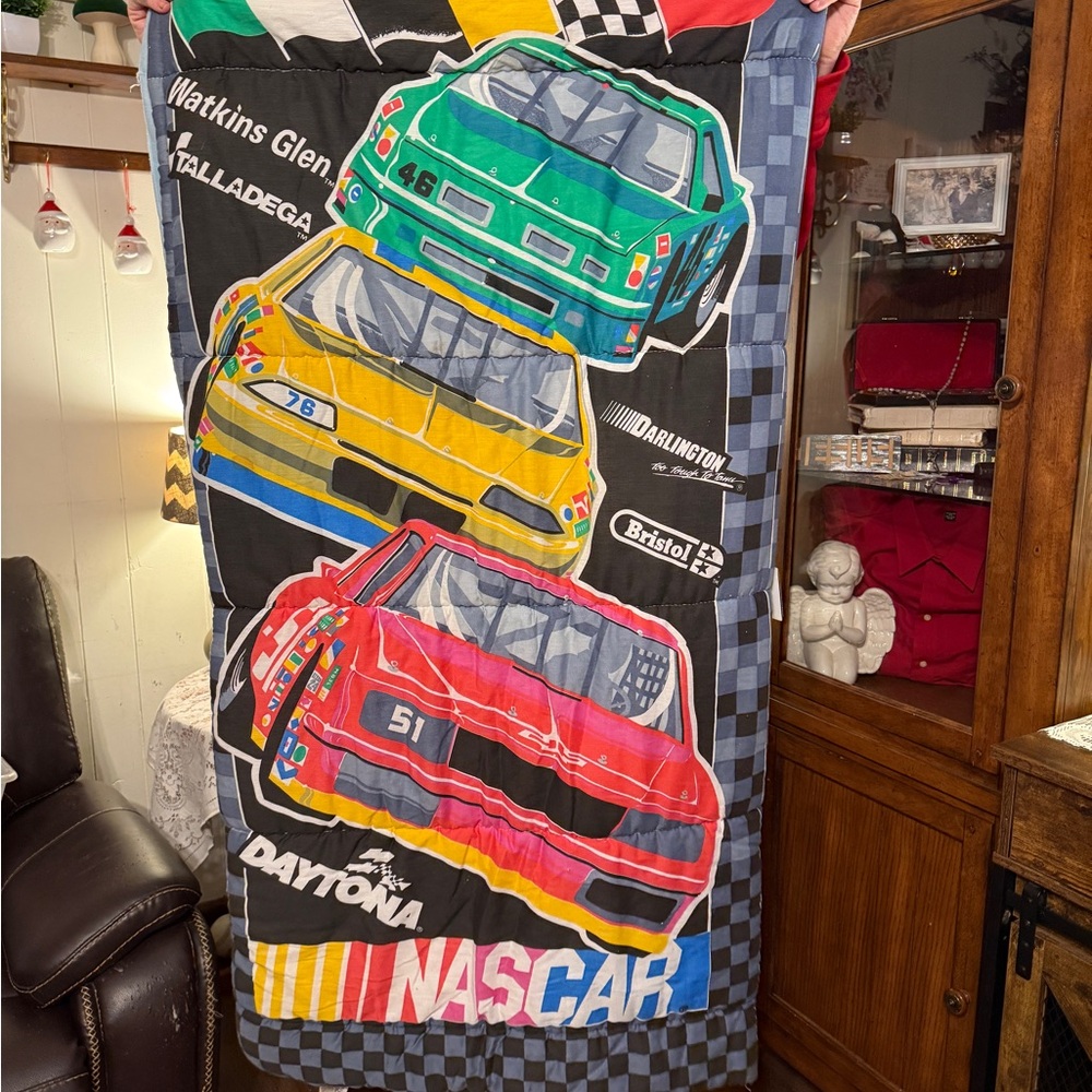 NASCAR Racing Blanket with Colorful Cars